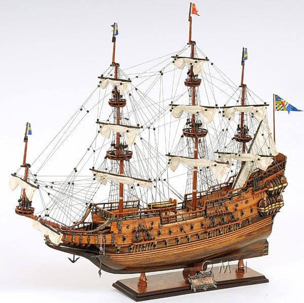 Aldo Hobbies & Creative Arts> Collectibles> Scale Model new / Wood / L: 29.5 W: 9 H: 28 Inches Wasa  Swedish Royal Navy Exclusive Edition Tall Ship Medium Wood Model Sailboat Assembled