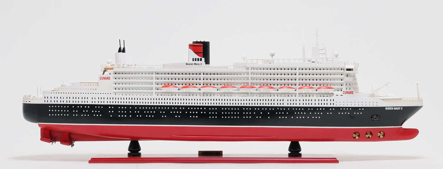 ALDO Hobbies & Creative Arts> Collectibles> Scale Model Queen Mary II Largest and Most Luxurious Passenger Ship Ocean Liner Ever Built Wood Model Assembled