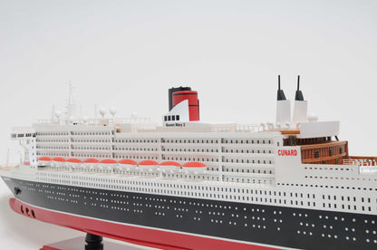 ALDO Hobbies & Creative Arts> Collectibles> Scale Model Queen Mary II Largest and Most Luxurious Passenger Ship Ocean Liner Ever Built Wood Model Assembled