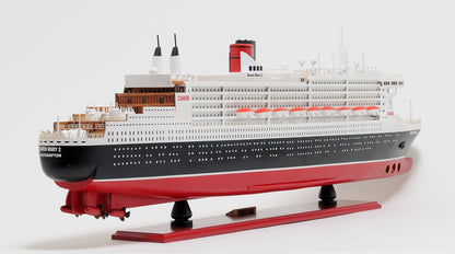 ALDO Hobbies & Creative Arts> Collectibles> Scale Model Queen Mary II Largest and Most Luxurious Passenger Ship Ocean Liner Ever Built Wood Model Assembled