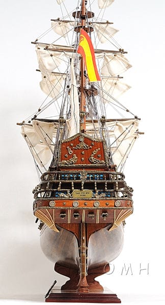 ALDO Hobbies & Creative Arts> Collectibles> Scale Model San Felipe Spanish Armada Galleon Tall Ship Medium Wood Model Sailboat Assembled