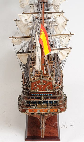 ALDO Hobbies & Creative Arts> Collectibles> Scale Model San Felipe Spanish Armada Galleon Tall Ship Medium Wood Model Sailboat Assembled