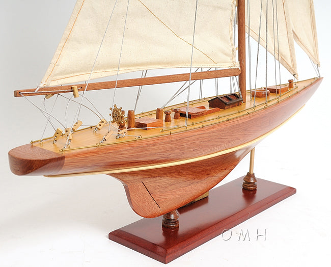 ALDO Hobbies & Creative Arts > Collectibles > Scale Models America's Cup  Enterprise Yacht  Small Sailboat Wood Model Assembled