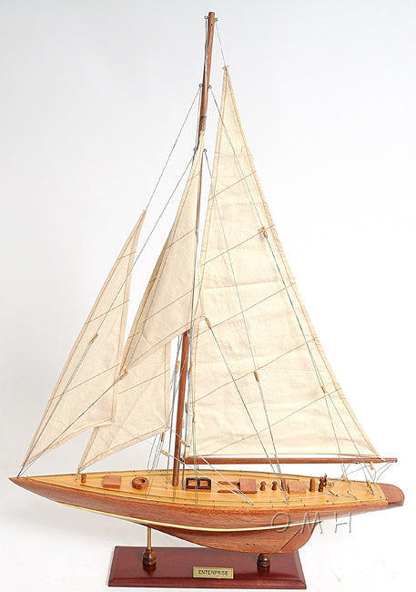 ALDO Hobbies & Creative Arts > Collectibles > Scale Models America's Cup  Enterprise Yacht  Small Sailboat Wood Model Assembled