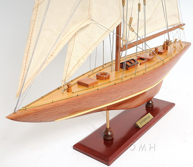 ALDO Hobbies & Creative Arts > Collectibles > Scale Models America's Cup  Enterprise Yacht  Small Sailboat Wood Model Assembled