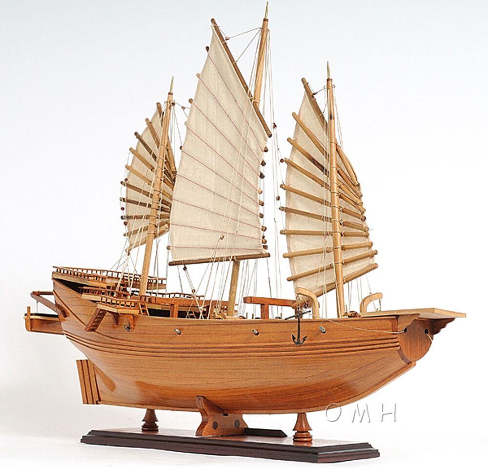 ALDO Hobbies & Creative Arts > Collectibles > Scale Models Chinese Junk Pirate Sailboat Wood Large Model Ship Assembled