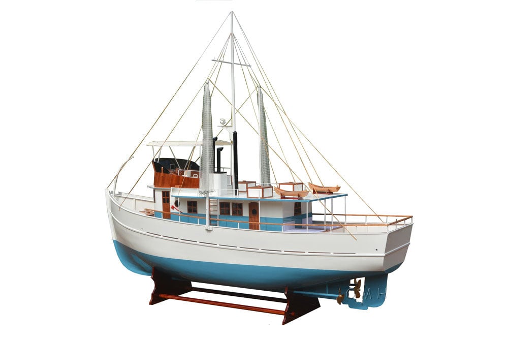 ALDO Hobbies & Creative Arts > Collectibles > Scale Models Dickie Walker Fishing Boat XXXL Wood Model Ship Assembled