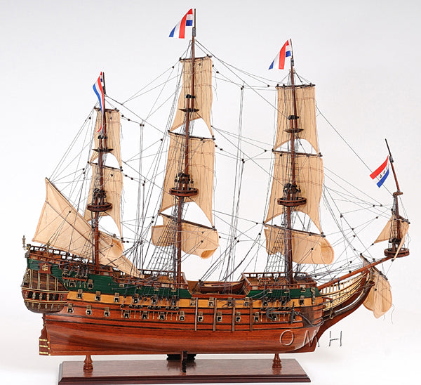 ALDO Hobbies & Creative Arts > Collectibles > Scale Models L: 28.5 W: 9.5 H: 26 Inches / NEW / Wood Friesland Dutch of  Great Fleet of the United Province of Holland Tall Ship Medium Wood Model Sailboat Assembled