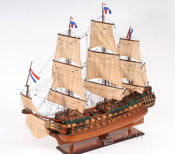 ALDO Hobbies & Creative Arts > Collectibles > Scale Models L: 28.5 W: 9.5 H: 26 Inches / NEW / Wood Friesland Dutch of  Great Fleet of the United Province of Holland Tall Ship Medium Wood Model Sailboat Assembled