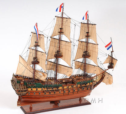 ALDO Hobbies & Creative Arts > Collectibles > Scale Models L: 28.5 W: 9.5 H: 26 Inches / NEW / Wood Friesland Dutch of  Great Fleet of the United Province of Holland Tall Ship Medium Wood Model Sailboat Assembled