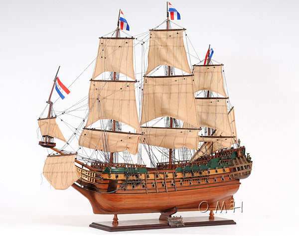 ALDO Hobbies & Creative Arts > Collectibles > Scale Models L: 28.5 W: 9.5 H: 26 Inches / NEW / Wood Friesland Dutch of  Great Fleet of the United Province of Holland Tall Ship Medium Wood Model Sailboat Assembled