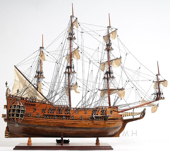 ALDO Hobbies & Creative Arts > Collectibles > Scale Models L: 34.25 W: 10.5 H: 32 Inches / NEW / Wood Royal Navy HMS Fairfax of Commonwealth of England Frigate Tall Ship  Wood Model Sailboat Assembled