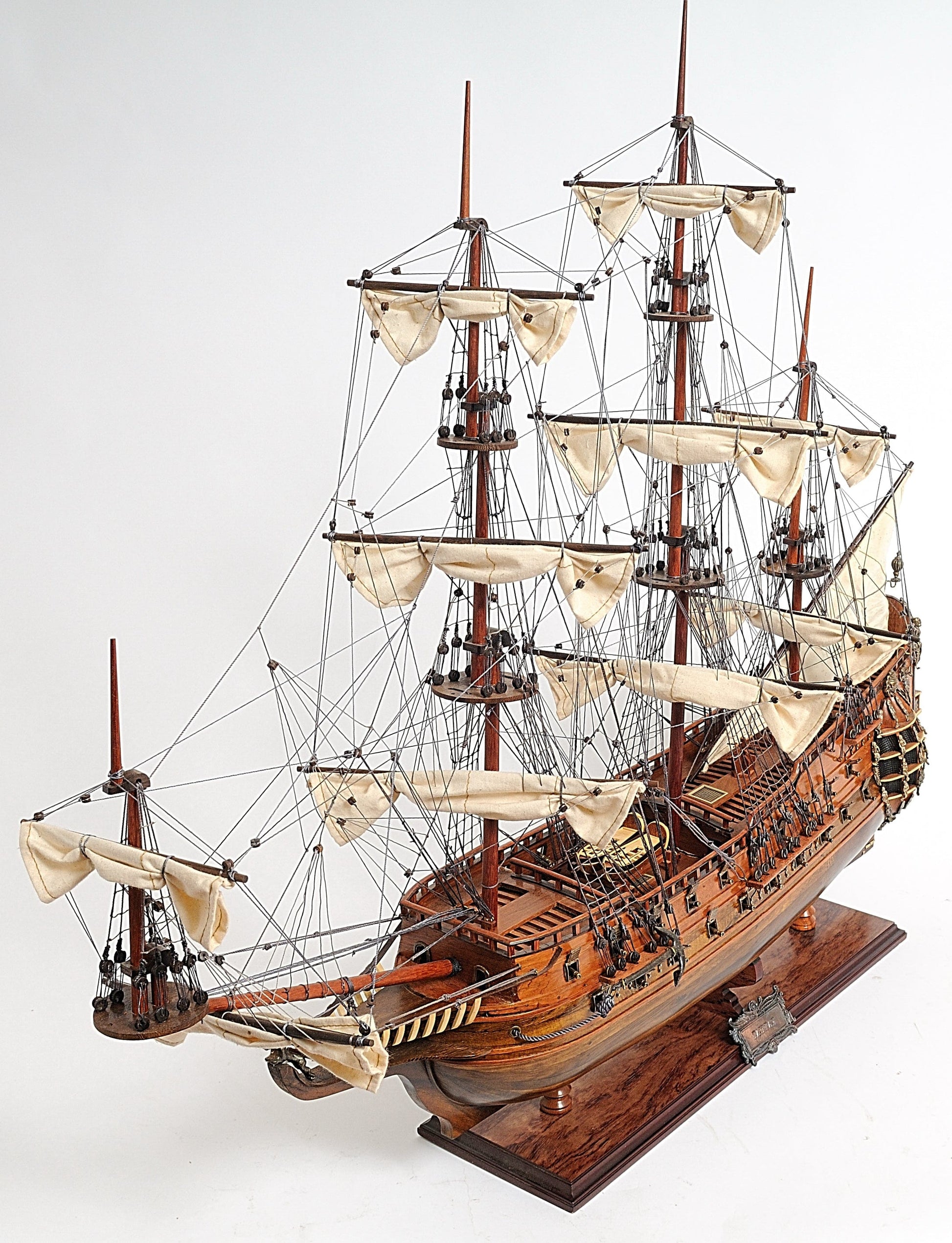 ALDO Hobbies & Creative Arts > Collectibles > Scale Models L: 34.25 W: 10.5 H: 32 Inches / NEW / Wood Royal Navy HMS Fairfax of Commonwealth of England Frigate Tall Ship  Wood Model Sailboat Assembled