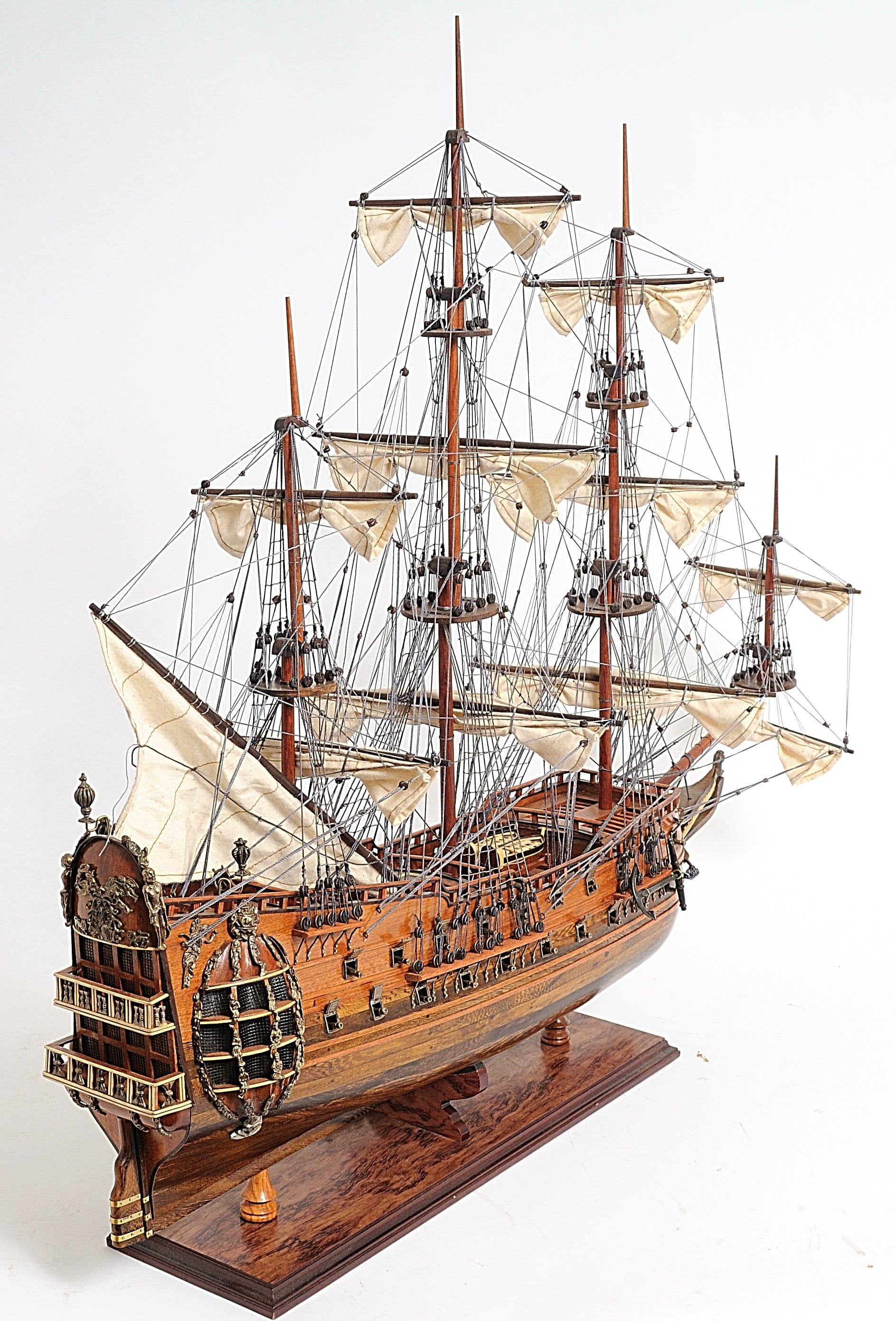 ALDO Hobbies & Creative Arts > Collectibles > Scale Models L: 34.25 W: 10.5 H: 32 Inches / NEW / Wood Royal Navy HMS Fairfax of Commonwealth of England Frigate Tall Ship  Wood Model Sailboat Assembled