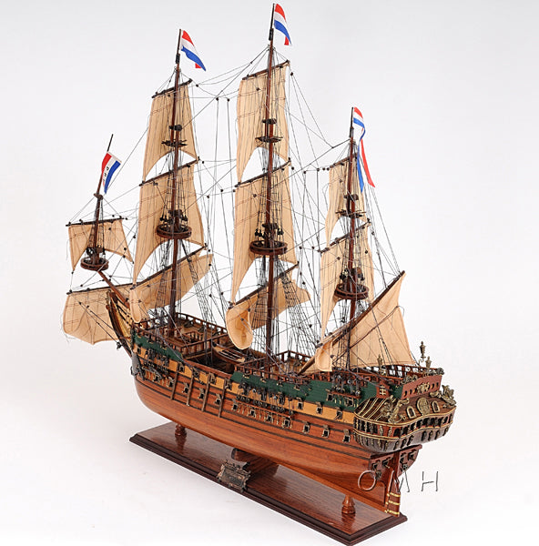 ALDO Hobbies & Creative Arts > Collectibles > Scale Models L: 37 W: 11 H: 35 Inches / NEW / Wood Friesland Dutch of  Great Fleet of the United Province of Holland Tall Ship large Wood Model Sailboat Assembled