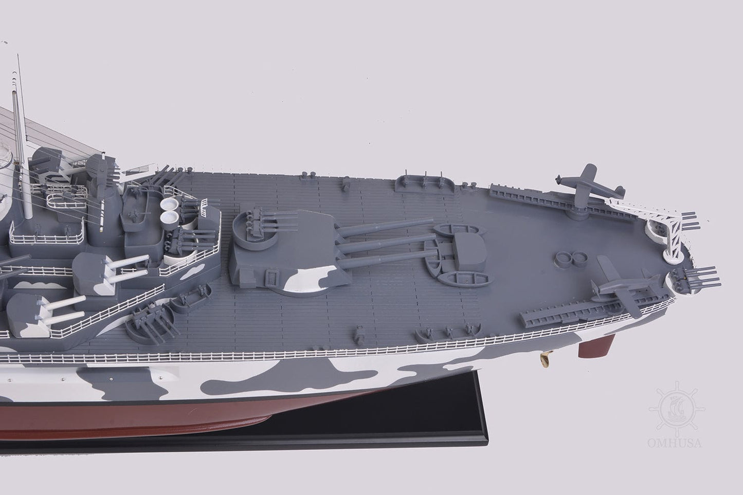 ALDO Hobbies & Creative Arts > Collectibles > Scale Models L: 42.5 W: 7 H: 15.75 Inches / NEW / wood USS Alabama BB-60 Battleship Warship Exclusive Edition XLarge Camouflage Model  Assembled