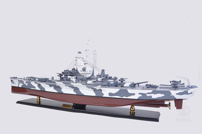 ALDO Hobbies & Creative Arts > Collectibles > Scale Models L: 42.5 W: 7 H: 15.75 Inches / NEW / wood USS Alabama BB-60 Battleship Warship Exclusive Edition XLarge Camouflage Model  Assembled