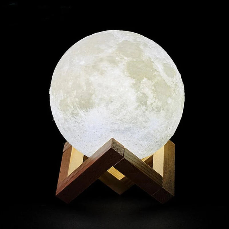 ALDO Home & Garden>Lamps> Lighting & Ceiling Fans Moon Lamp 16 Colors 18 cm / ABS Moon Shape LED Rechargeable Sixteen Colors Table Lamp