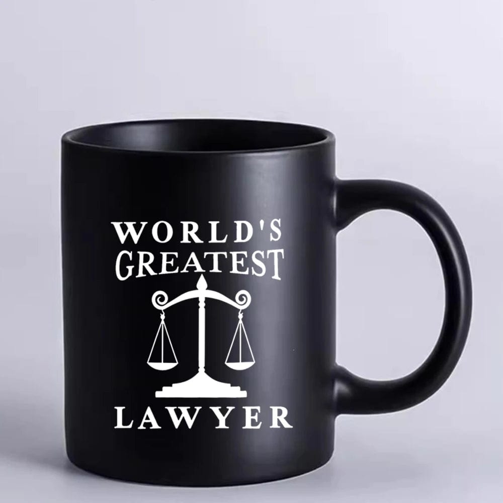 ALDO Home & Kitchen>Cups, Mugs, & Saucers World's Greatest Lawyer Ever 11oz Black Ceramic Coffee Tea Funny Cup