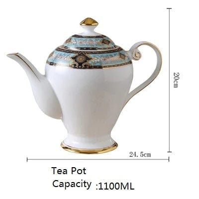 ALDO Home & Kitchen>Dinner Set New / Porcelain Royal Classic Coffee and Tea Set Baroque Style Art Hand Made Fine Porcelain 24 Karat  Gold Plated For Six  Person Comes in the Gift Box