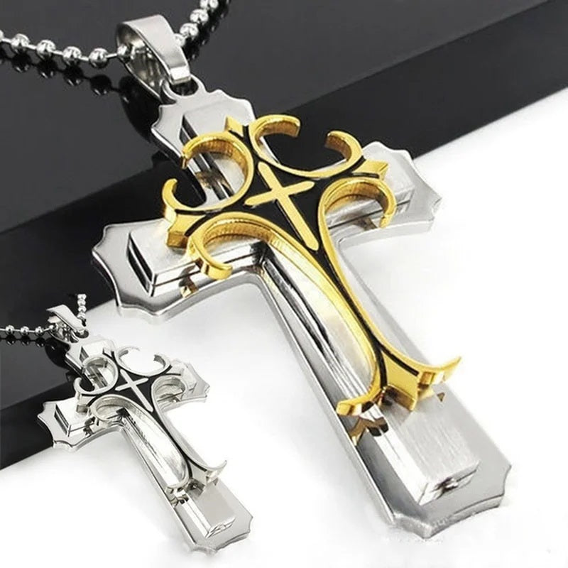 ALDO Jewelry Ambasador Cross Amulet Pendant Necklace for Men