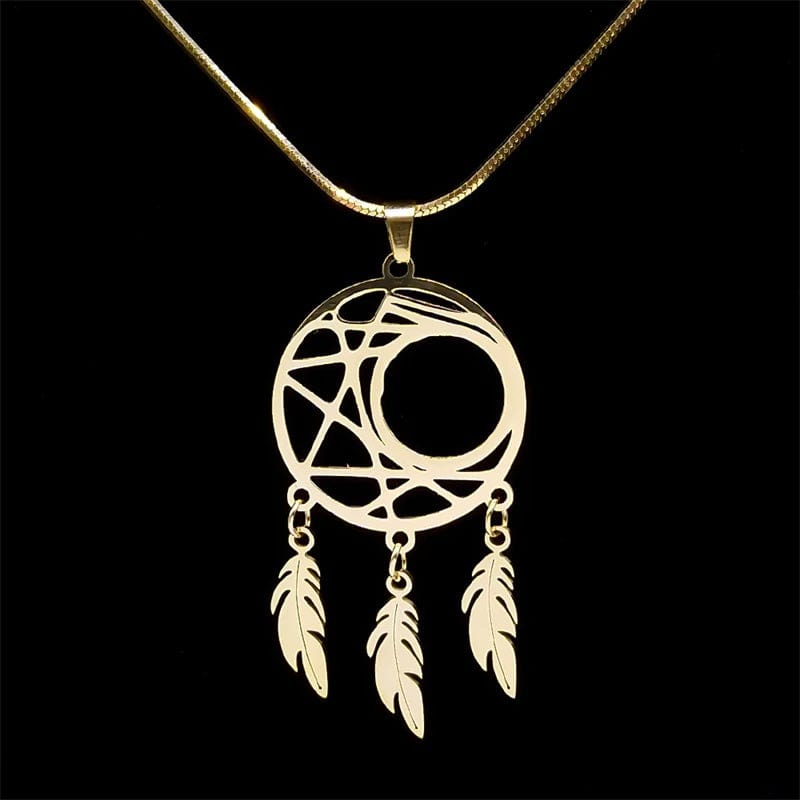 ALDO Jewelry Yoga Tree Necklace Dreamcatcher Moon Pendant For Good Health Great Fortune for Woman