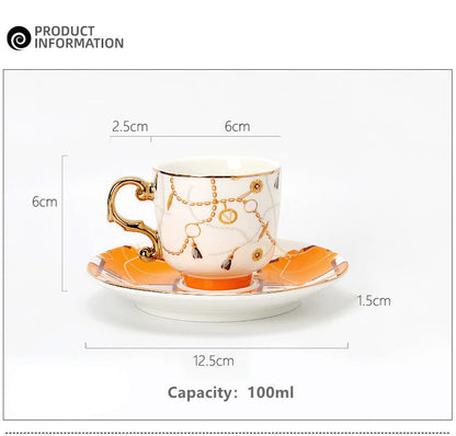 ALDO ‎> Kitchen & Dining > Tableware > Dinnerware French Style Dior"Amie Cofee and Tea Luxury Porcelain 24 arat Gold Plated Set