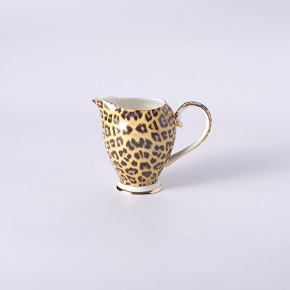 ALDO ‎> Kitchen & Dining > Tableware > Dinnerware Milk Jug / porcelain / new Leopard Style Luxury Coffee and Tea Porcelain 24 Karat Gold Plated Sets For Six