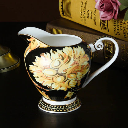 ALDO ‎> Kitchen & Dining > Tableware > Dinnerware Milk Pot / porcelain / new British Riyal Collection Style Elegant Coffee and Tea Luxury 24 karat Plated Porcelain Set