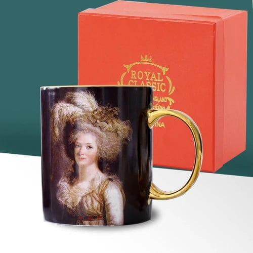 ALDO Kitchen & Dining > Tableware > Drinkware B-piece set Royal Classic Luxury Premium Oil Painting Tea Coffee Mugs 24 K Gold Plated Bone China Porcelain