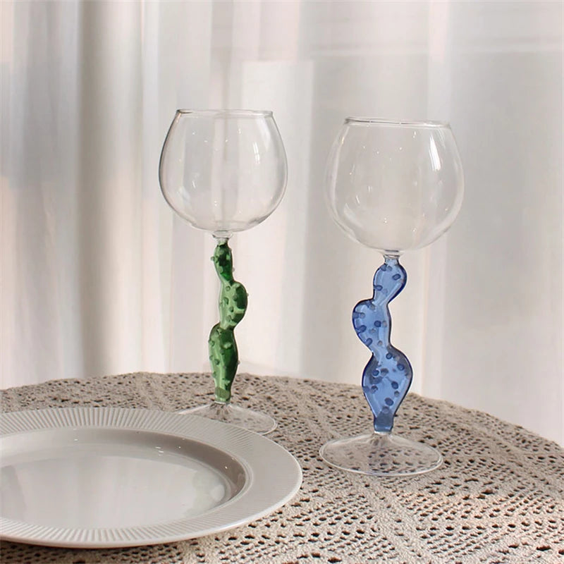 ALDO Kitchen & Dining > Tableware > Drinkware Cactus Fun Glasses for Wine, Cocktails, Champagne Party and Home Bar