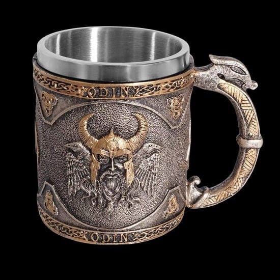 ALDO Kitchen & Dining > Tableware > Drinkware Medieval  Viking 450ml/ 15.3oz  Resin Stainless Steel Beer Cofee  Mug