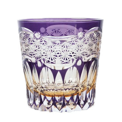 ALDO Kitchen & Dining > Tableware > Drinkware Private Collection Purple Star Japanese Edo Kiriko Crystal Hand Cut Whiskey Crystal Glass