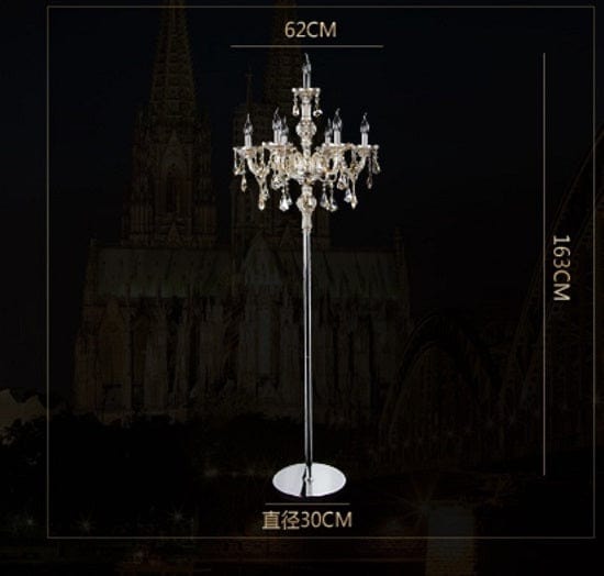 ALDO Lighting > Lamps Crystal  Large Sculptural Floor Lamp