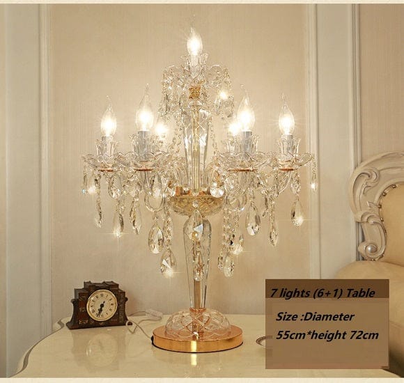 ALDO Lighting > Lamps French Style Crystal Table Lamp With LED De Chevet De Chambre