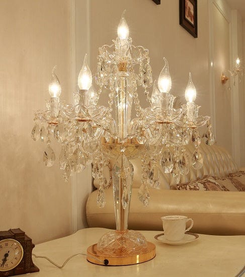 ALDO Lighting > Lamps French Style Crystal Table Lamp With LED De Chevet De Chambre