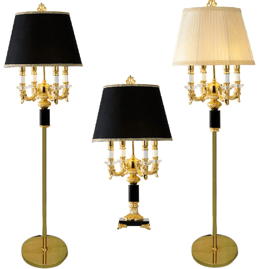 ALDO Lighting > Lamps Luxury K9 Black and White Shades Crystal Desktop and Floor lamps