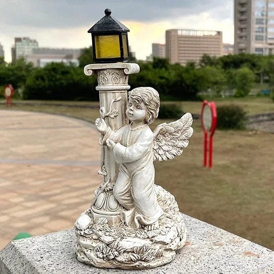 ALDO Lighting > Lighting Fixtures > Ceiling Light Fixtures Garden Outdoor Landscape Solar Lighting Angel with Roman Column