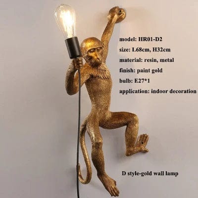 ALDO Lighting > Lighting Fixtures > Ceiling Light Fixtures Monkey Sculptural Electric Lamps Unlimited