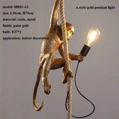 ALDO Lighting > Lighting Fixtures > Ceiling Light Fixtures Monkey Sculptural Electric Lamps Unlimited