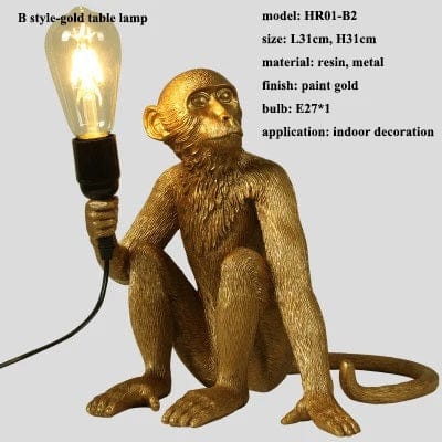 ALDO Lighting > Lighting Fixtures > Ceiling Light Fixtures Monkey Sculptural Electric Lamps Unlimited