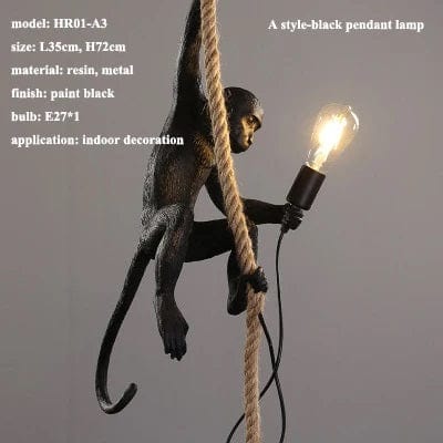 ALDO Lighting > Lighting Fixtures > Ceiling Light Fixtures Monkey Sculptural Electric Lamps Unlimited