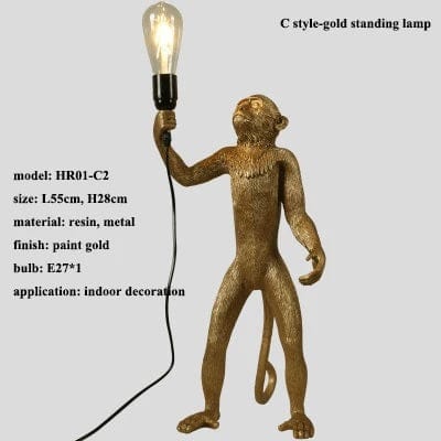 ALDO Lighting > Lighting Fixtures > Ceiling Light Fixtures Monkey Sculptural Electric Lamps Unlimited