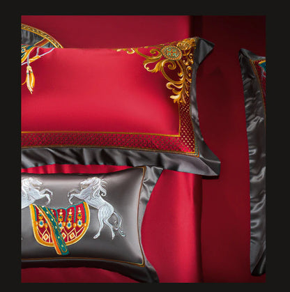 ALDO Linens & Bedding > Bedding > Duvet Covers Luxury Spanish Royal Style Egyptian Cotton Duvet Bedding Set with Embroidery