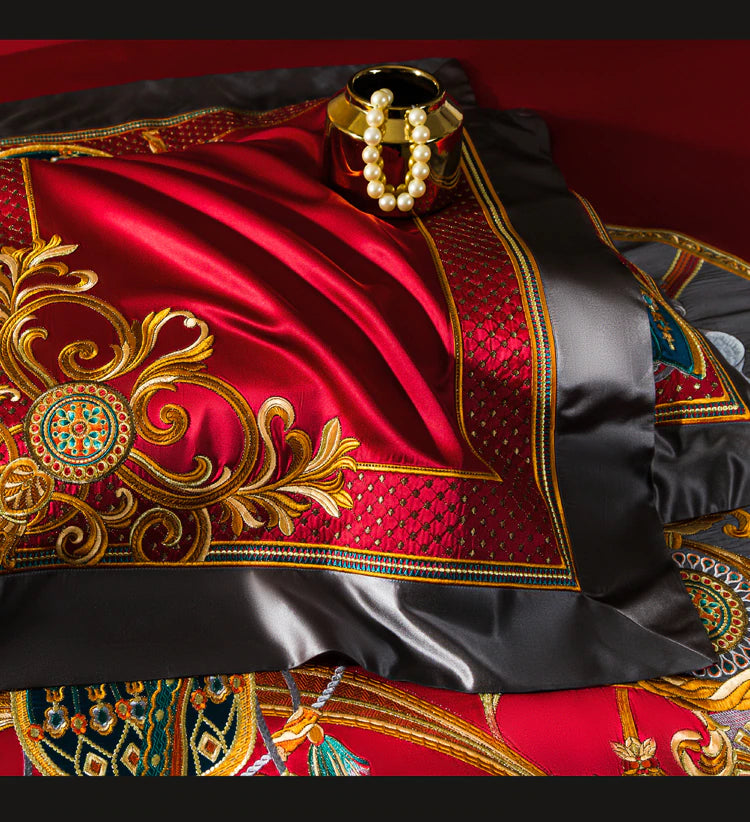 ALDO Linens & Bedding > Bedding > Duvet Covers Luxury Spanish Royal Style Egyptian Cotton Duvet Bedding Set with Embroidery