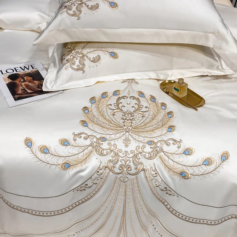 ALDO Linens & Bedding > Bedding > Duvet Covers Victorian Royal Style Luxury Duvet Egyptian Cotton Embroidery Cotton 4 Pic Bedding Set