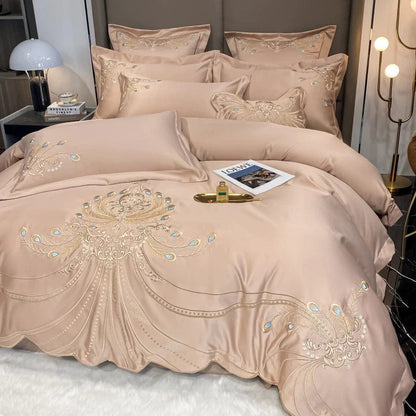 ALDO Linens & Bedding > Bedding > Duvet Covers Victorian Royal Style Luxury Duvet Egyptian Cotton Embroidery Cotton 4 Pic Bedding Set