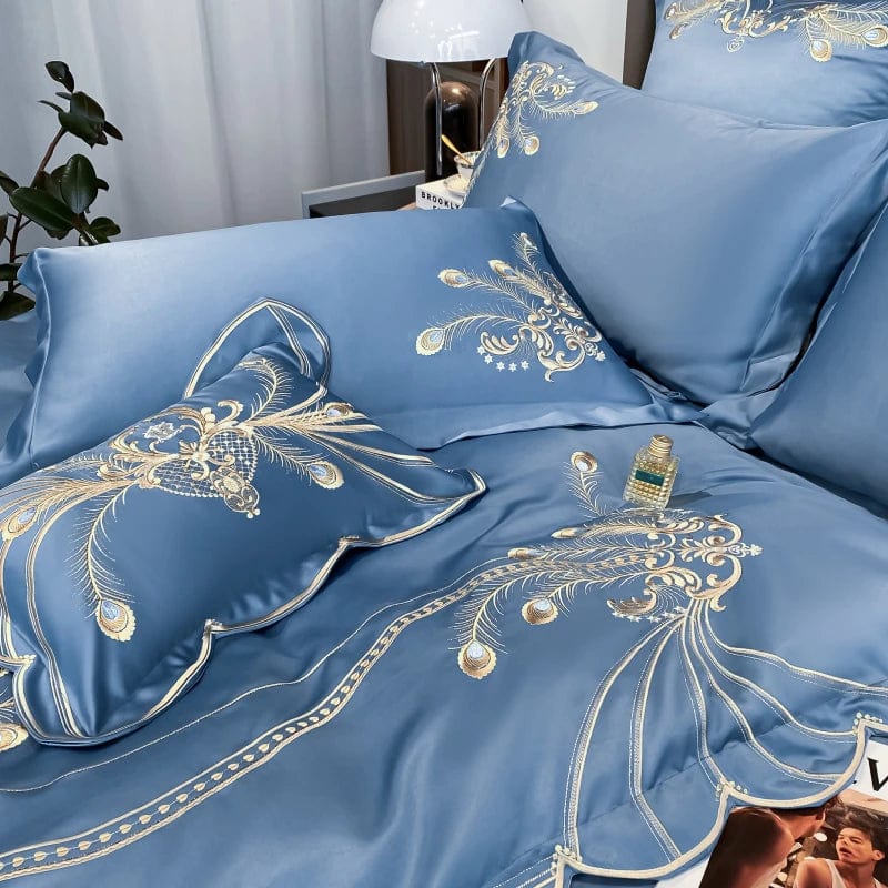 ALDO Linens & Bedding > Bedding > Duvet Covers Victorian Royal Style Luxury Duvet Egyptian Cotton Embroidery Cotton 4 Pic Bedding Set