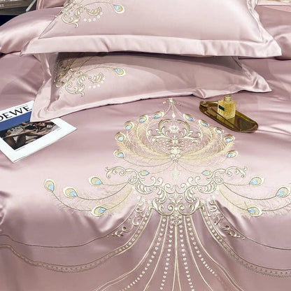 ALDO Linens & Bedding > Bedding > Duvet Covers Victorian Royal Style Luxury Duvet Egyptian Cotton Embroidery Cotton 4 Pic Bedding Set