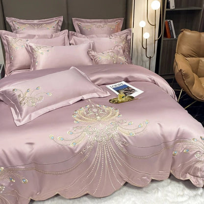 ALDO Linens & Bedding > Bedding > Duvet Covers Victorian Royal Style Luxury Duvet Egyptian Cotton Embroidery Cotton 4 Pic Bedding Set